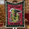 Baltimore Ravens Funny Grinch Kiss Ass Christmas Blanket Quilt
