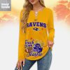Baltimore Ravens Thanksgiving Turkey And Touchdowns Long Sleeve Shirt