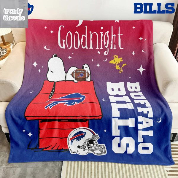 Buffalo Bills Snoopy Goodnight Blanket Quilt
