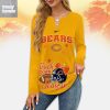 Chicago Bears Thanksgiving Turkey And Touchdowns Long Sleeve Shirt