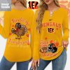 Chicago Bears Thanksgiving Turkey And Touchdowns Long Sleeve Shirt