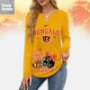 Cincinnati Bengals Thanksgiving Turkey And Touchdowns Long Sleeve Shirt