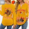 Cincinnati Bengals Thanksgiving Turkey And Touchdowns Long Sleeve Shirt