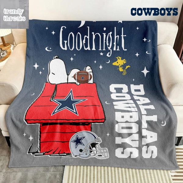 Dallas Cowboys Snoopy Goodnight Blanket Quilt