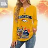 Denver Broncos Thanksgiving Turkey And Touchdowns Long Sleeve Shirt