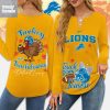 Green Bay Packers Thanksgiving Turkey And Touchdowns Long Sleeve Shirt