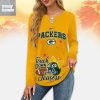 Green Bay Packers Thanksgiving Turkey And Touchdowns Long Sleeve Shirt