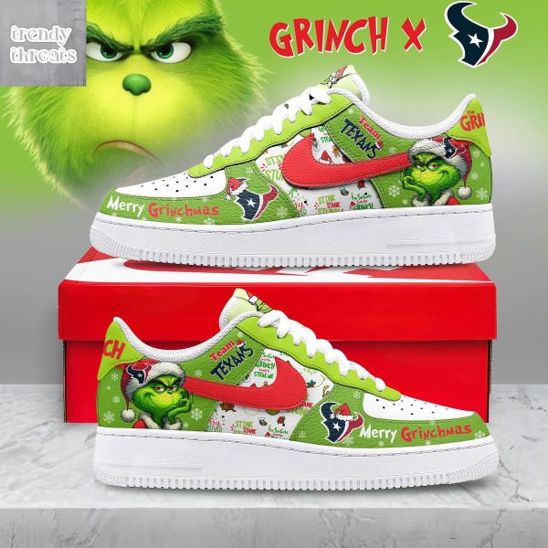 Houston Texans Merry Grinchmas Air Force 1 Shoes