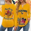 Green Bay Packers Thanksgiving Turkey And Touchdowns Long Sleeve Shirt