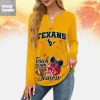 Houston Texans Thanksgiving Turkey And Touchdowns Long Sleeve Shirt
