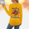 Houston Texans Thanksgiving Turkey And Touchdowns Long Sleeve Shirt