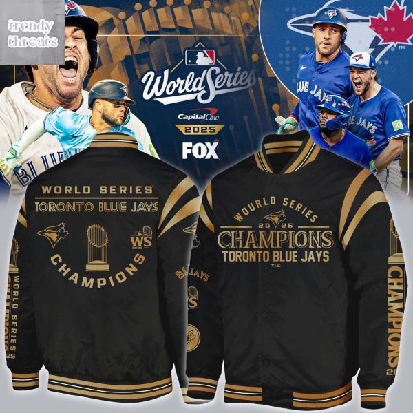 Toronto Blue Jays 2025 World Series Black Baseball Jacket