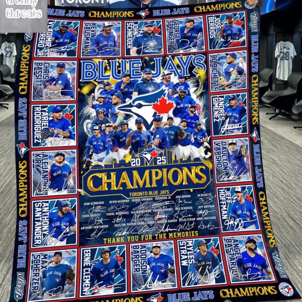 Toronto Blue Jays World Series 2025 Champions Blanket Quilt