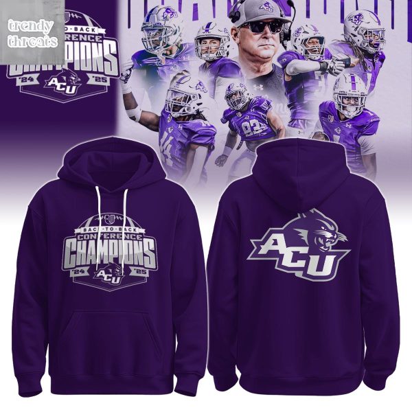 ACU Football Back To Back Conference Champions Hoodie Shirt