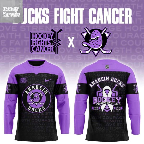 Anaheim Ducks Hockey Fights Cancer 2025 Hockey Jersey