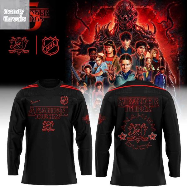 Anaheim Ducks Stranger Things 5 Hockey Jersey