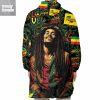 Bob Marley Love The Life You Live Fleece Blanket Hoodie