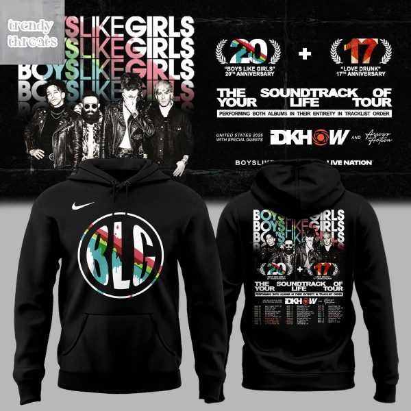 Boys Like Girls The Soundtrack Of Your Life 2026 Tour Hoodie Shirt