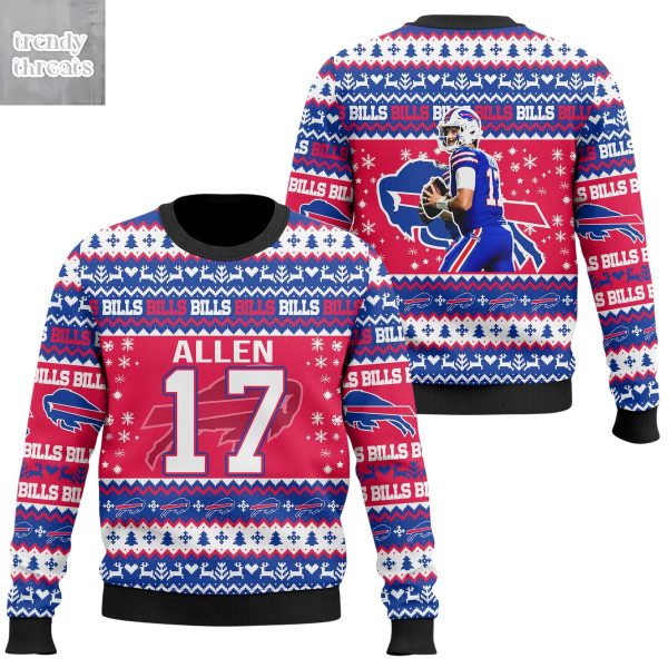 Buffalo Bills Josh Allen Happy Christmas Ugly Sweater