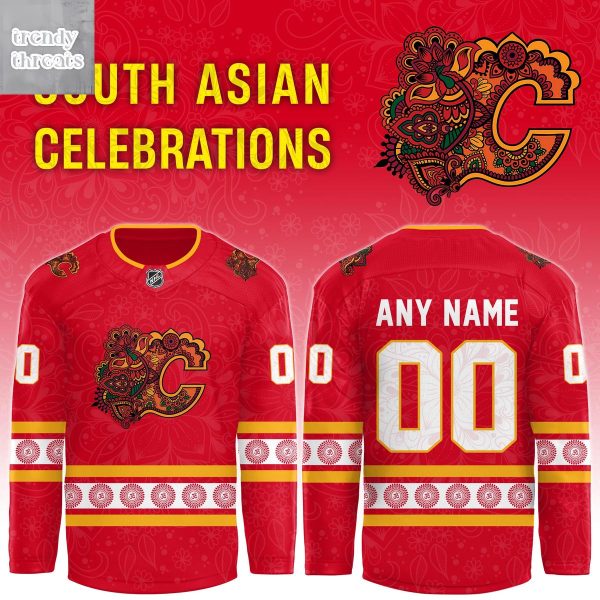 Caglary Flames South Asian Celebration Hockey Jersey