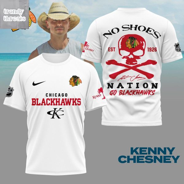 Chicago Blackhawks Kenny Chesney No Shoes Nation T-Shirt