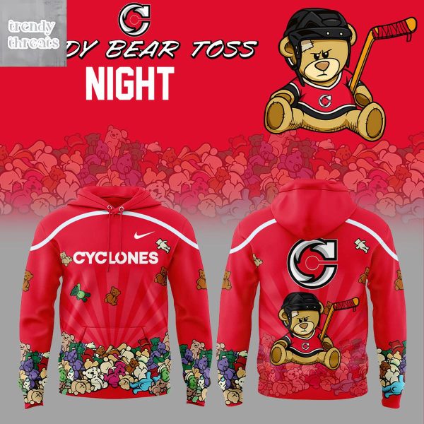 Cincinnati Cyclones Teddy Bear Toss Night 2025 Hoodie T-Shirt