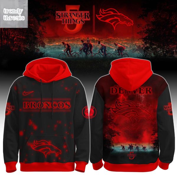 Denver Broncos x Stranger Things 5 Hoodie Shirt