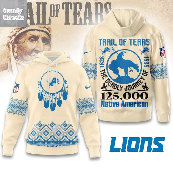 Detroit Lions Trail Of Tears Native American Hoodie Shirt
