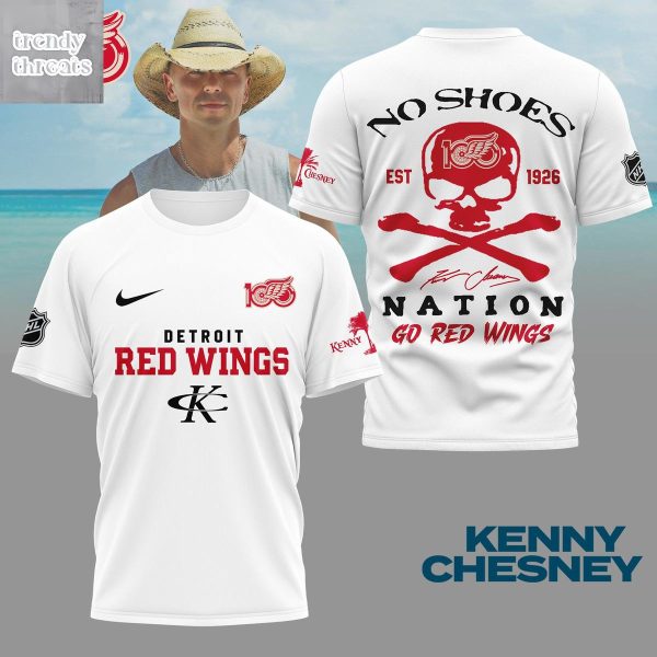 Detroit Red Wings  Kenny Chesney No Shoes Nation T-Shirt