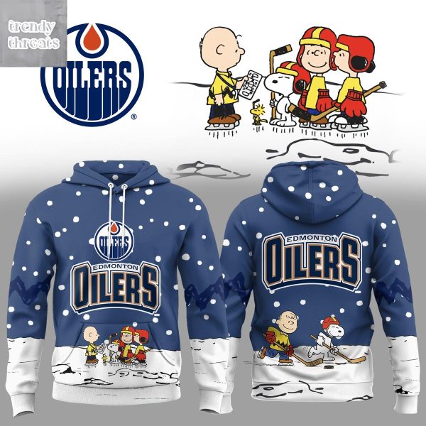 Edmonton Oilers x Snoopy Christmas Gift Hoodie