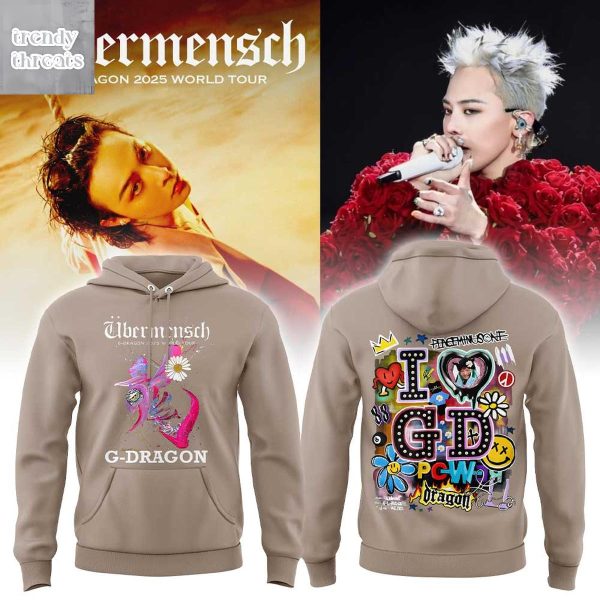 G-Dragon King Of K-Pop Ubermensch Brown Hoodie Shirt