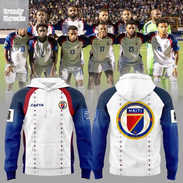 Haitian Football Federation 2026 World Cup White Hoodie Shirt
