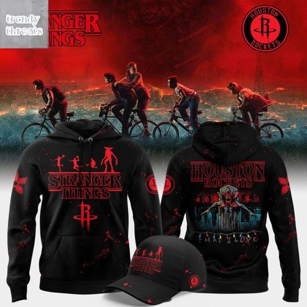 Houston Rockets x Stranger Things 2025 Hoodie Shirt