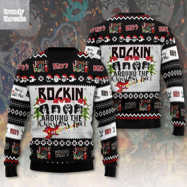 Kiss Rockin Around The Christmas Tree Ugly Sweater