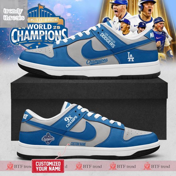 Los Angeles Dodgers 2025 World Series Champions Air Jordan 1 Shoes