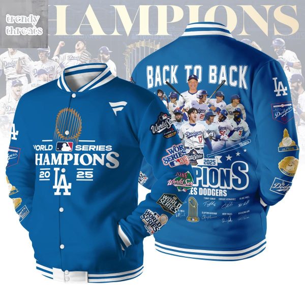 Los Angeles Dodgers Back To Back World Series Champions Baseball Jacket