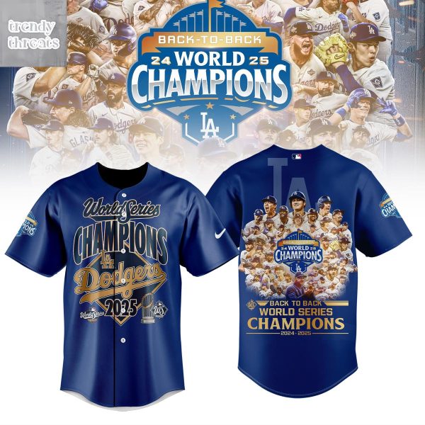 Los Angeles Dodgers World Series Champions Back To Back Jersey