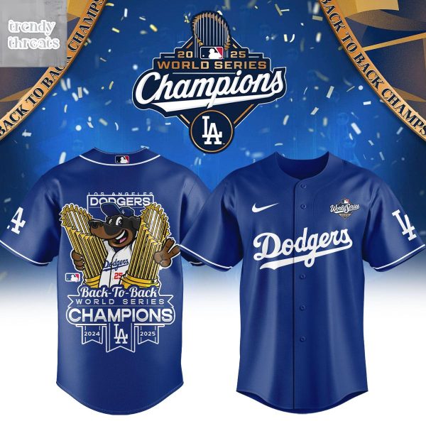 Los Angeles Dodgers x Mascot Back To Back World Series Champions Jersey