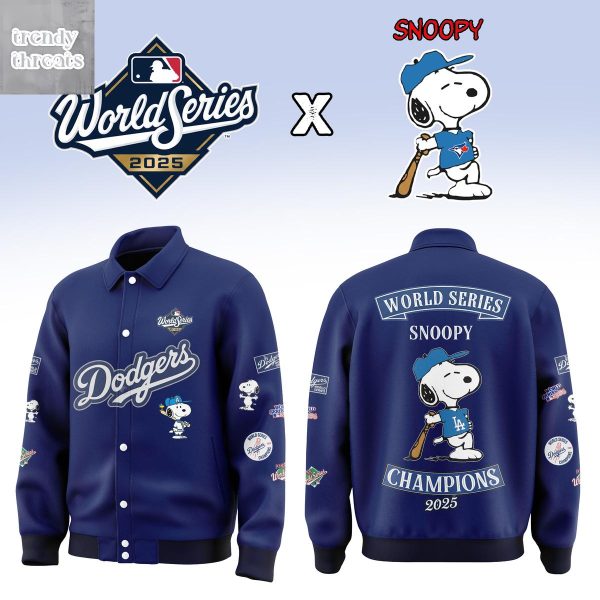 Los Angeles Dodgers x Snoopy World Series Champions Baseball Jacket
