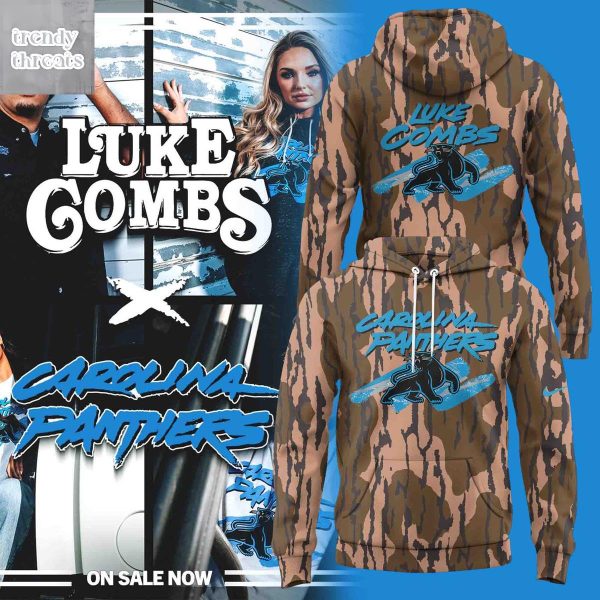 Luke Combs x Carolina Panthers Camo 2025 Hoodie Shirt