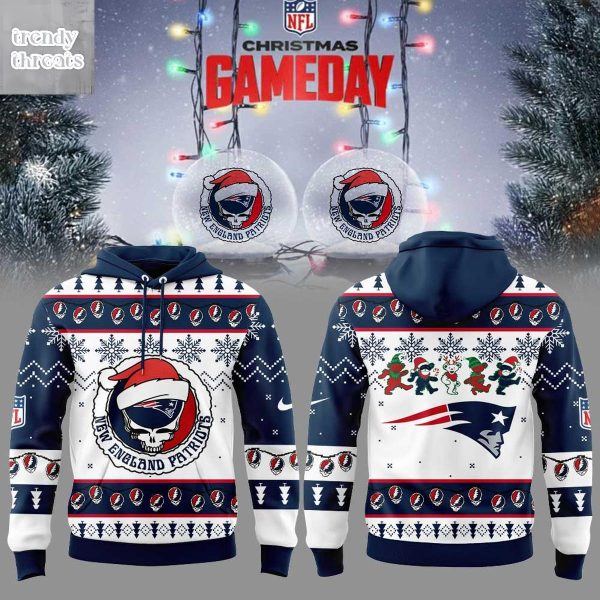 New England Patriots Grateful Dead Christmas Game Day Hoodie Shirt
