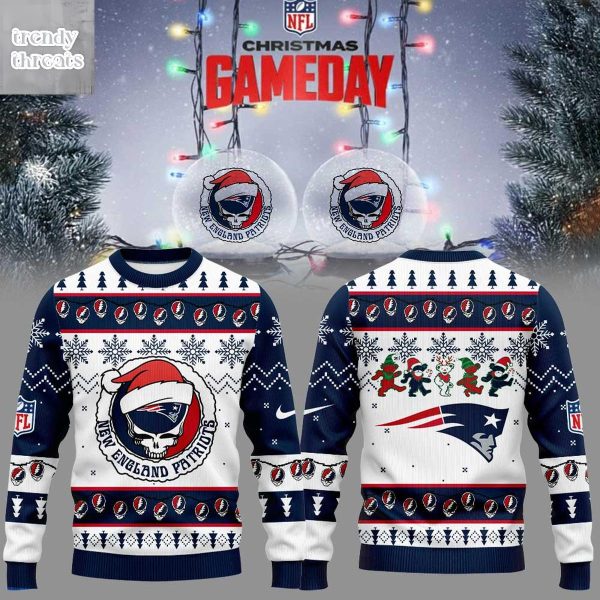 New England Patriots Grateful Dead Christmas Game Day Ugly Sweater