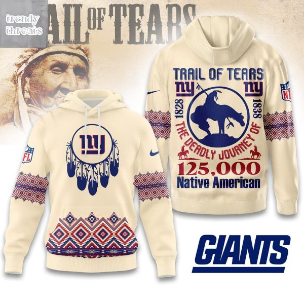 New York Giants Trail Of Tears Native American Hoodie Shirt