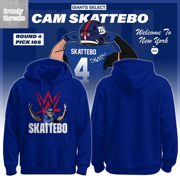 New York Giants Welcome Cam Skattebo Wrestle Logo Hoodie Shirt
