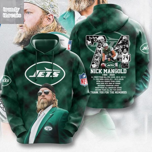New York Jets RIP Forever 74 Nick Mangold Hoodie Shirt