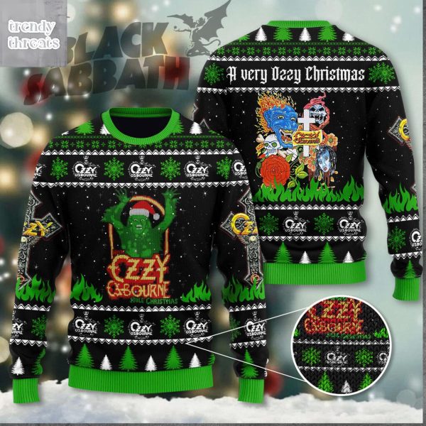 Ozzy Osbourne A Very Ozzy Christmas Ugly Sweater