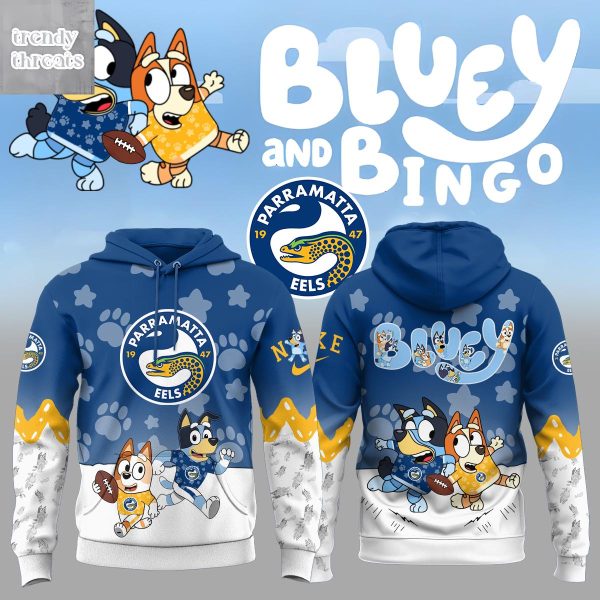 Parramatta Eels x Bluey & Bingo Christmas 2025 Hoodie