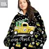 Pittsburgh Steelers Merry Christmas Tis The Season Fleece Blanket Hoodie