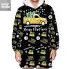 Pittsburgh Steelers Merry Christmas Tis The Season Fleece Blanket Hoodie
