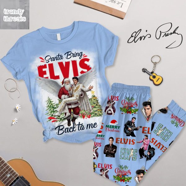 Santa Bring Elvis Presley Back To Me Pajamas Set